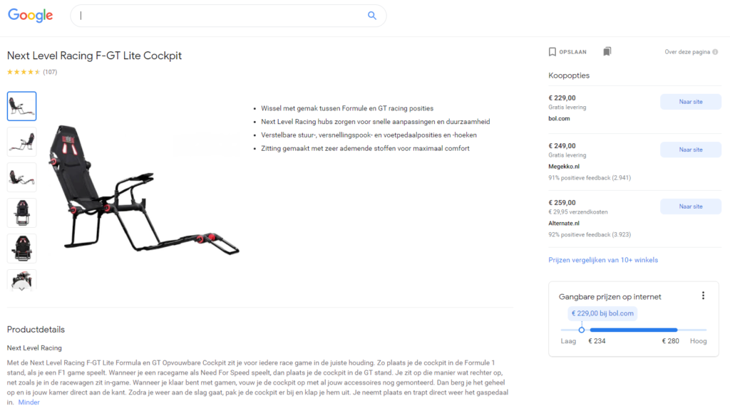 Dataedis provides title, description, images and product specifications together with their Google Shopping pricing data
